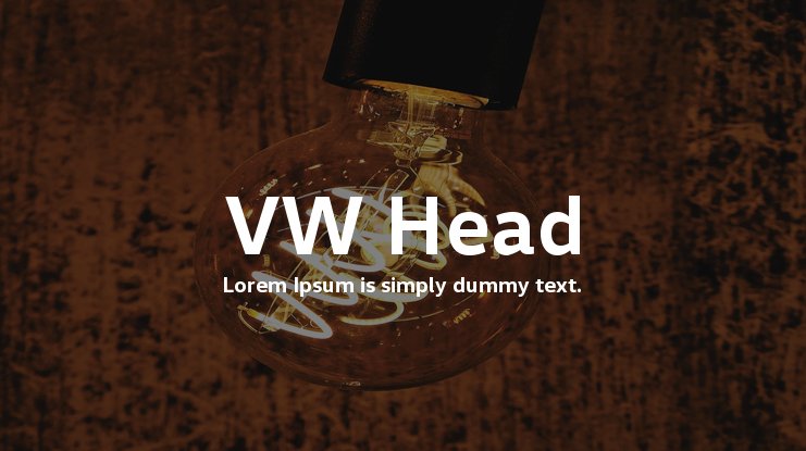 Ejemplo de fuente VW Head Extra Bold