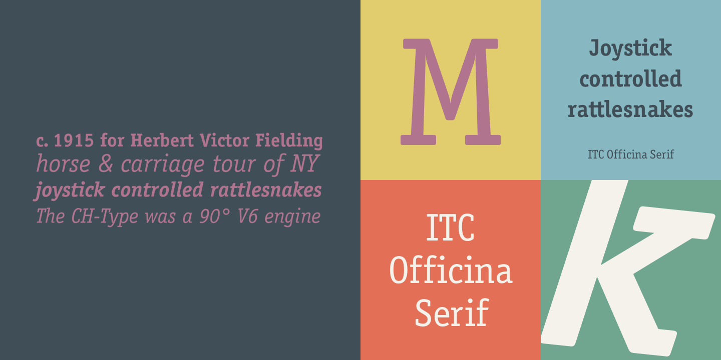 Ejemplo de fuente Officina Serif Medium Italic