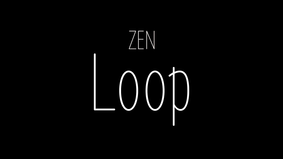 Ejemplo de fuente Zen Loop Italic