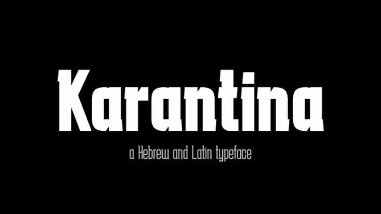 Ejemplo de fuente Karantina