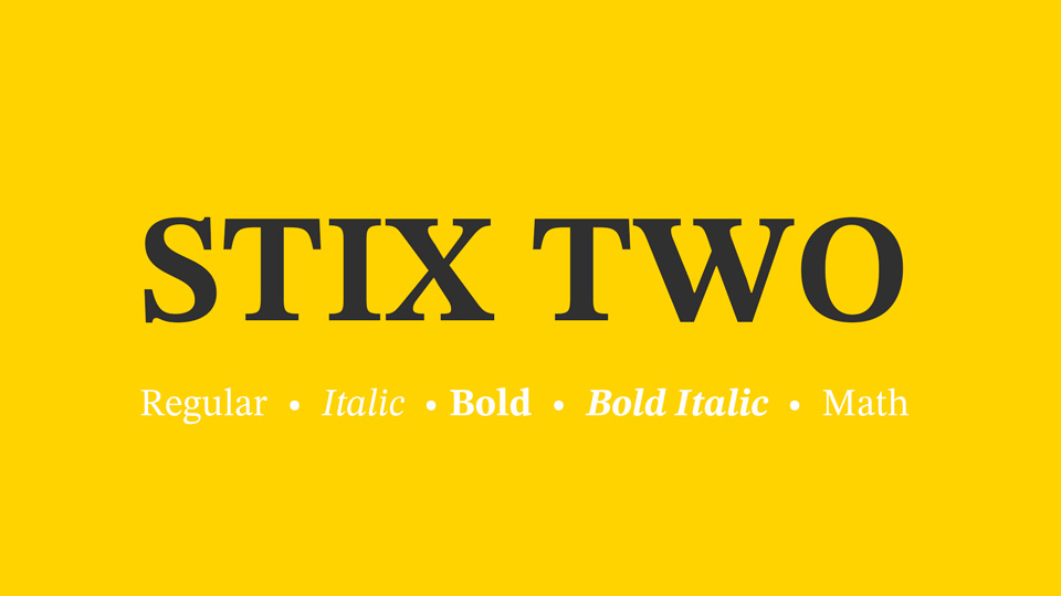 Ejemplo de fuente STIX Two Text Italic