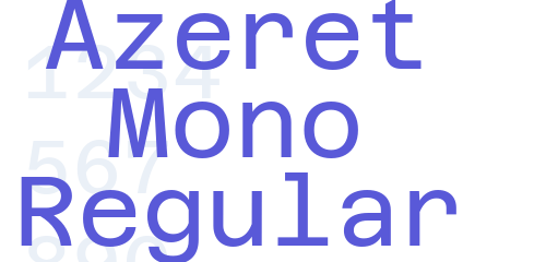Ejemplo de fuente Azeret Mono