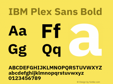Ejemplo de fuente IBM Plex Sans Thai Bold