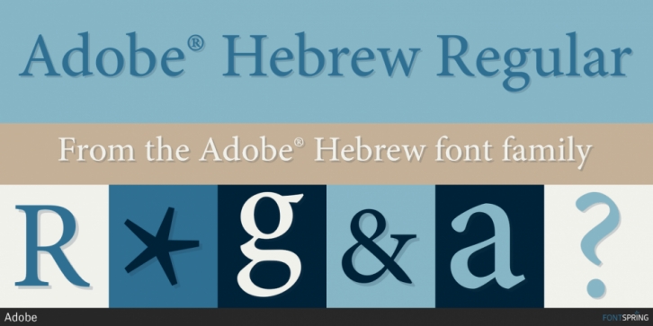 Ejemplo de fuente Adobe Hebrew Bold Italic