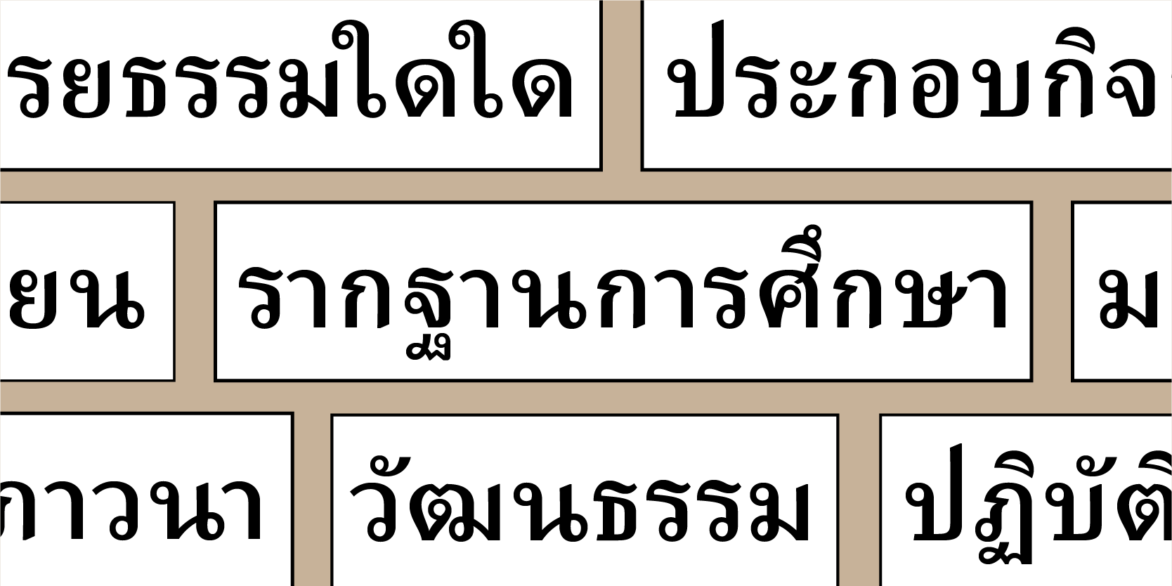 Ejemplo de fuente Adobe Thai Bold