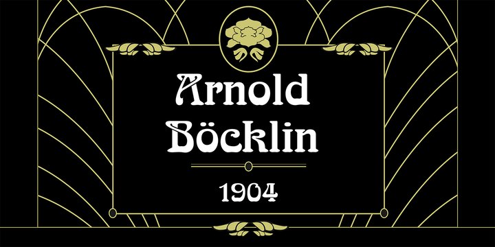 Ejemplo de fuente Arnold Boecklin Regular