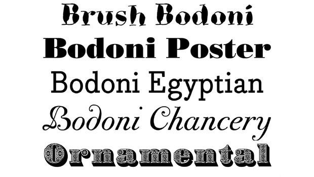 Ejemplo de fuente Bodoni Brush Regular