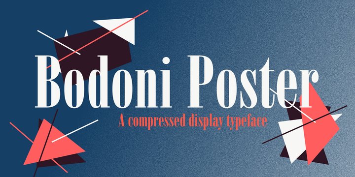 Ejemplo de fuente Bodoni Poster Compressed
