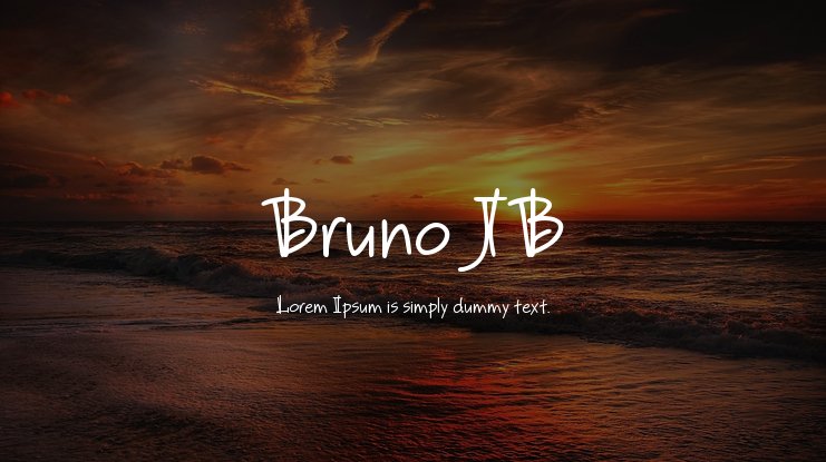 Ejemplo de fuente Bruno JB Bold