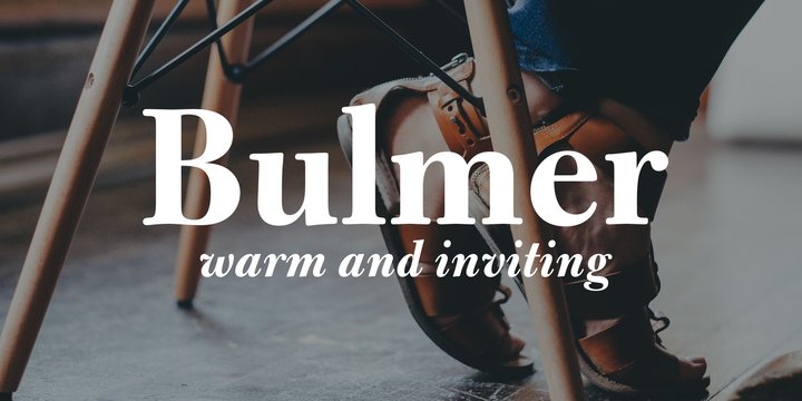 Ejemplo de fuente Bulmer Bold Italic