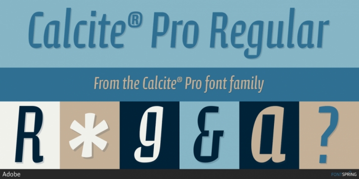 Ejemplo de fuente Calcite Pro Regular