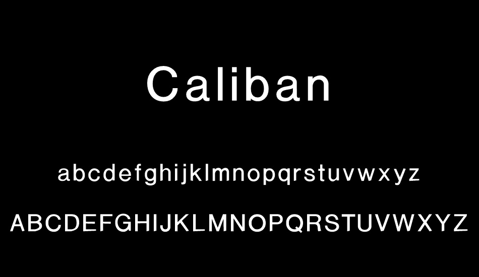 Ejemplo de fuente Caliban Regular