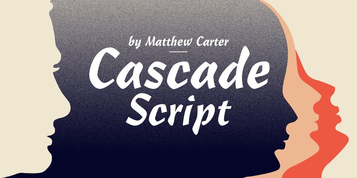 Ejemplo de fuente Cascade Script Regular
