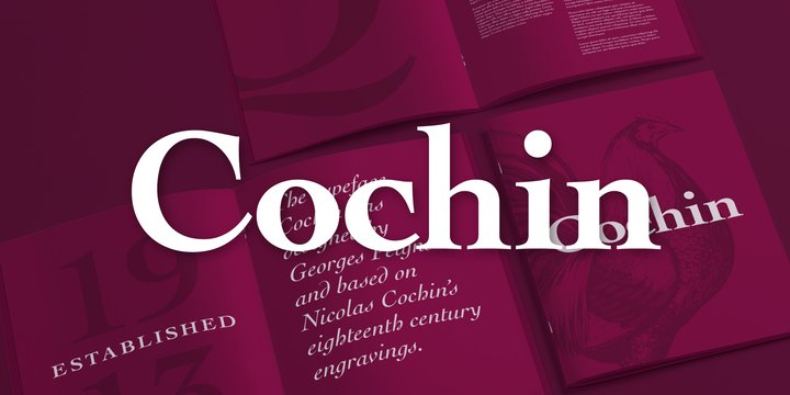Ejemplo de fuente Cochin Italic