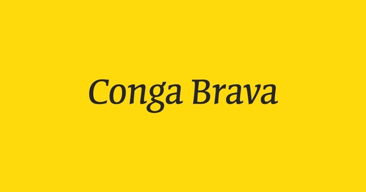 Ejemplo de fuente Conga Brava Bold