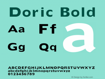 Ejemplo de fuente Doric Bold