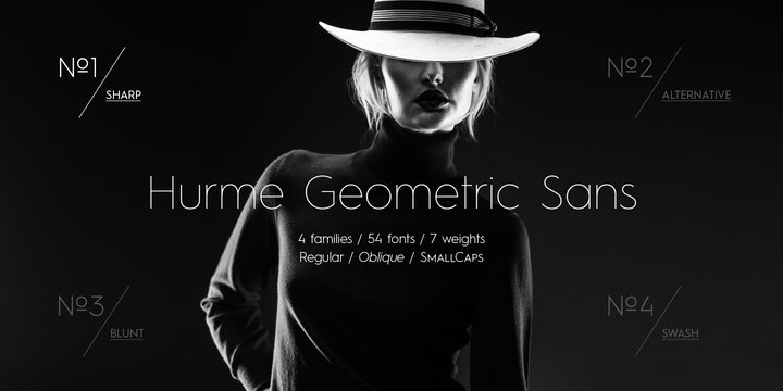 Ejemplo de fuente Hurme Geometric Sans No.1 Regular