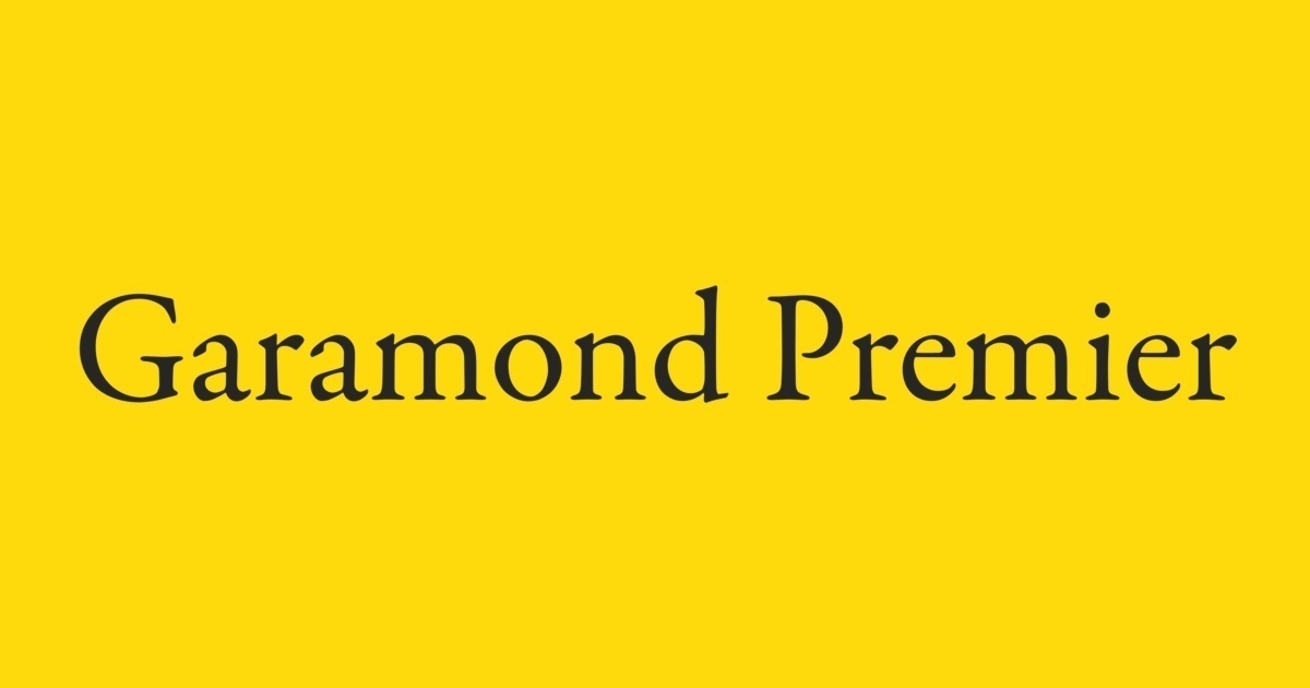 Ejemplo de fuente Garamond Premier Pro Medium