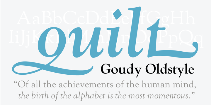 Ejemplo de fuente Goudy Oldstyle Italic