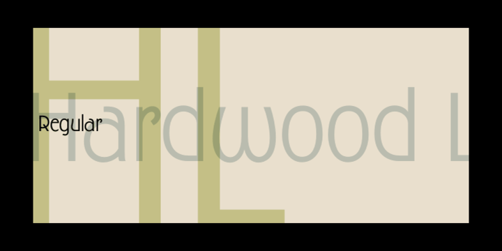 Ejemplo de fuente Hardwood Regular