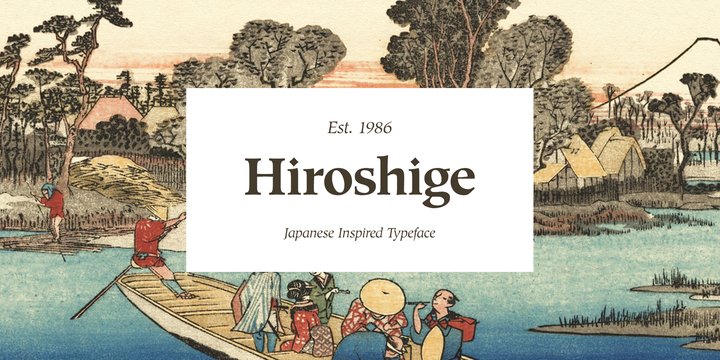 Ejemplo de fuente Hiroshige Medium Italic