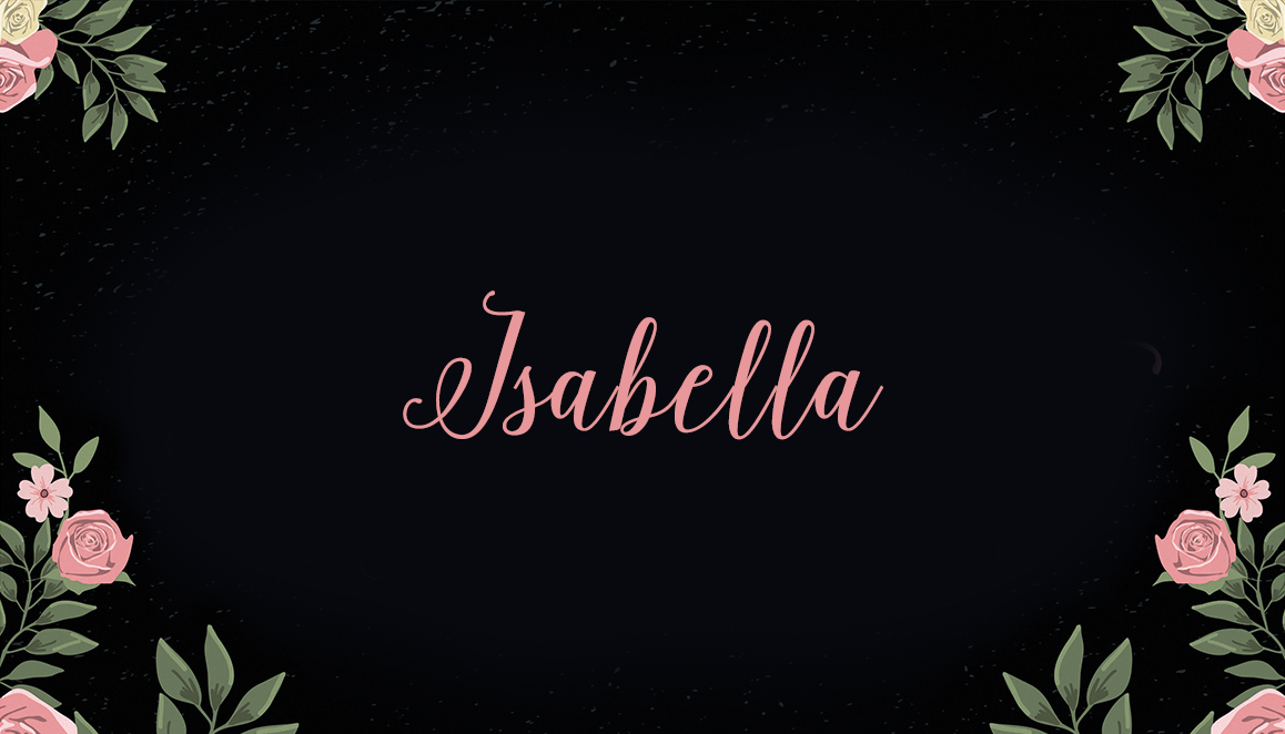 Ejemplo de fuente Isabella Regular