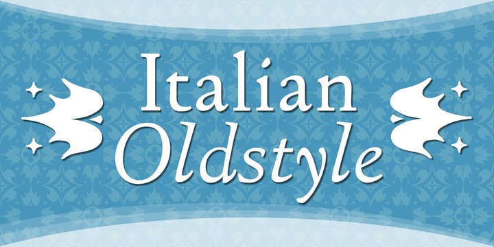 Ejemplo de fuente Italian Old Style Regular