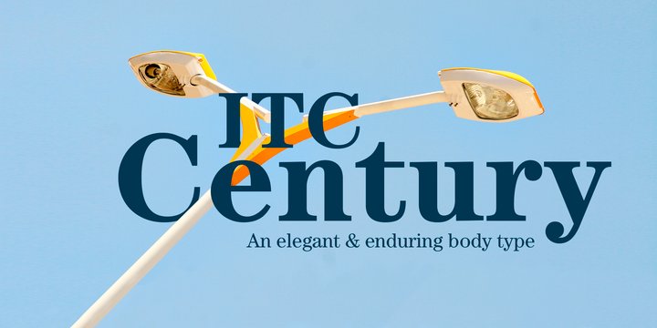 Ejemplo de fuente ITC Century Light Italic
