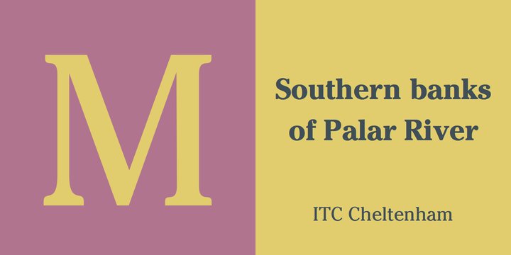 Ejemplo de fuente ITC Cheltenham Ultra Cond Italic
