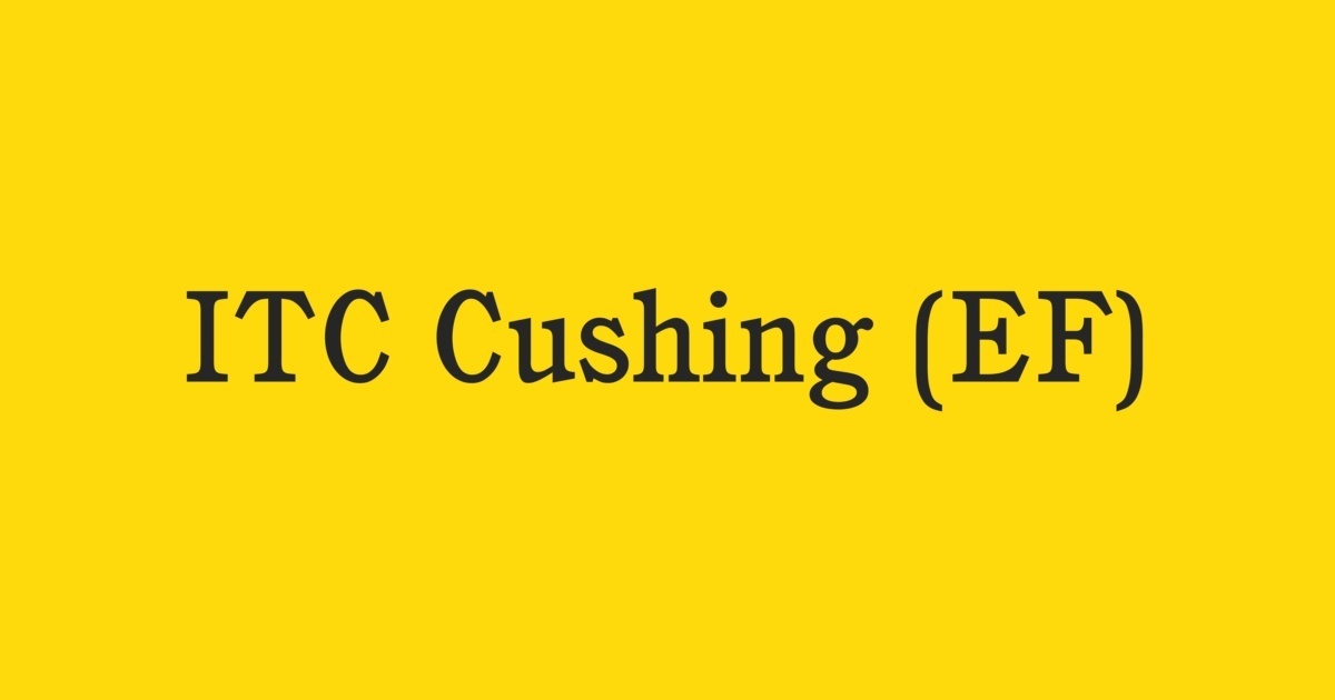 Ejemplo de fuente ITC Cushing Bold