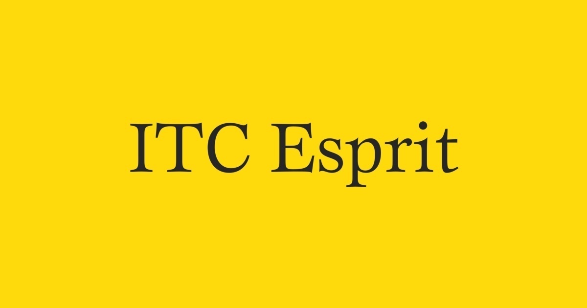 Ejemplo de fuente ITC Esprit Bold Italic