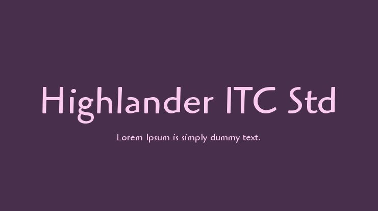 Ejemplo de fuente ITC Highlander