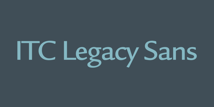 Ejemplo de fuente ITC Legacy Sans Book