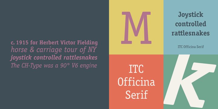 Ejemplo de fuente ITC Officina Serif Bold Italic