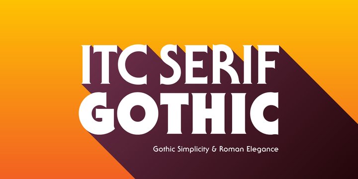 Ejemplo de fuente ITC Serif Gothic Regular