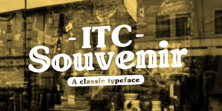Ejemplo de fuente ITC Souvenir Medium Italic