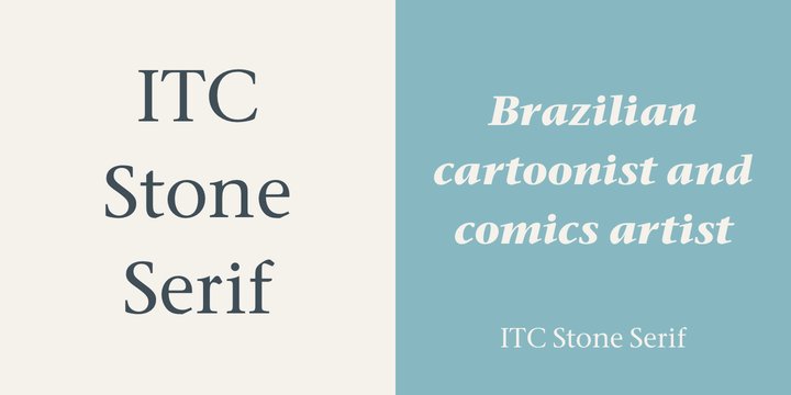 Ejemplo de fuente ITC Stone Serif Medium