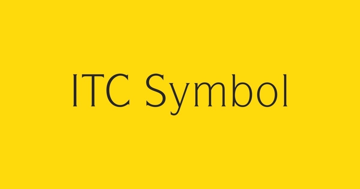 Ejemplo de fuente ITC Symbol Medium Italic