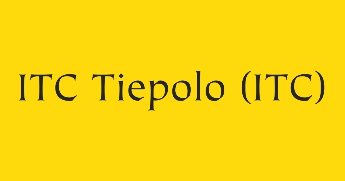 Ejemplo de fuente ITC Tiepolo Bold Italic