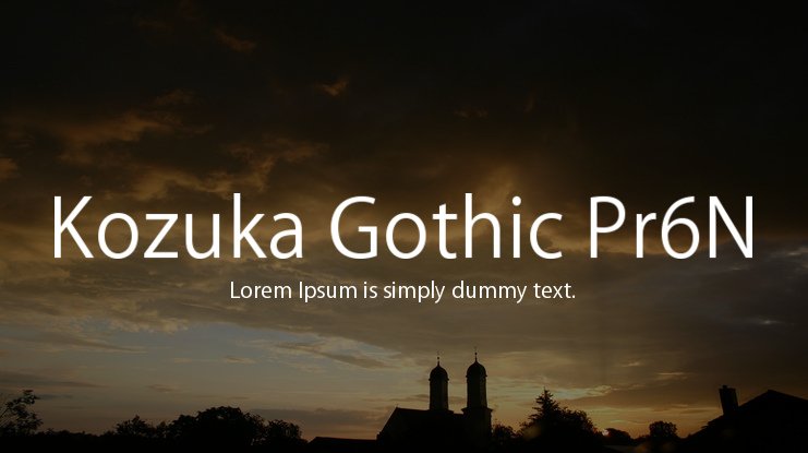 Ejemplo de fuente Kozuka Gothic Pr6N
