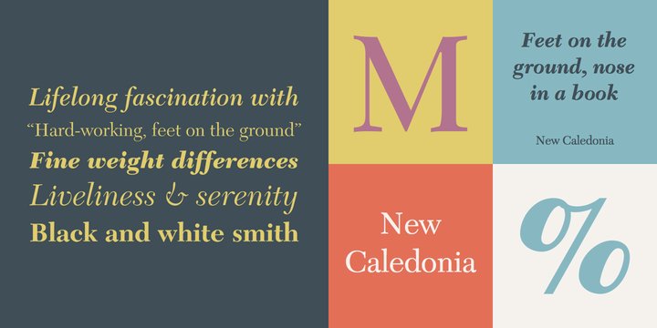 Ejemplo de fuente New Caledonia SemiBold Italic