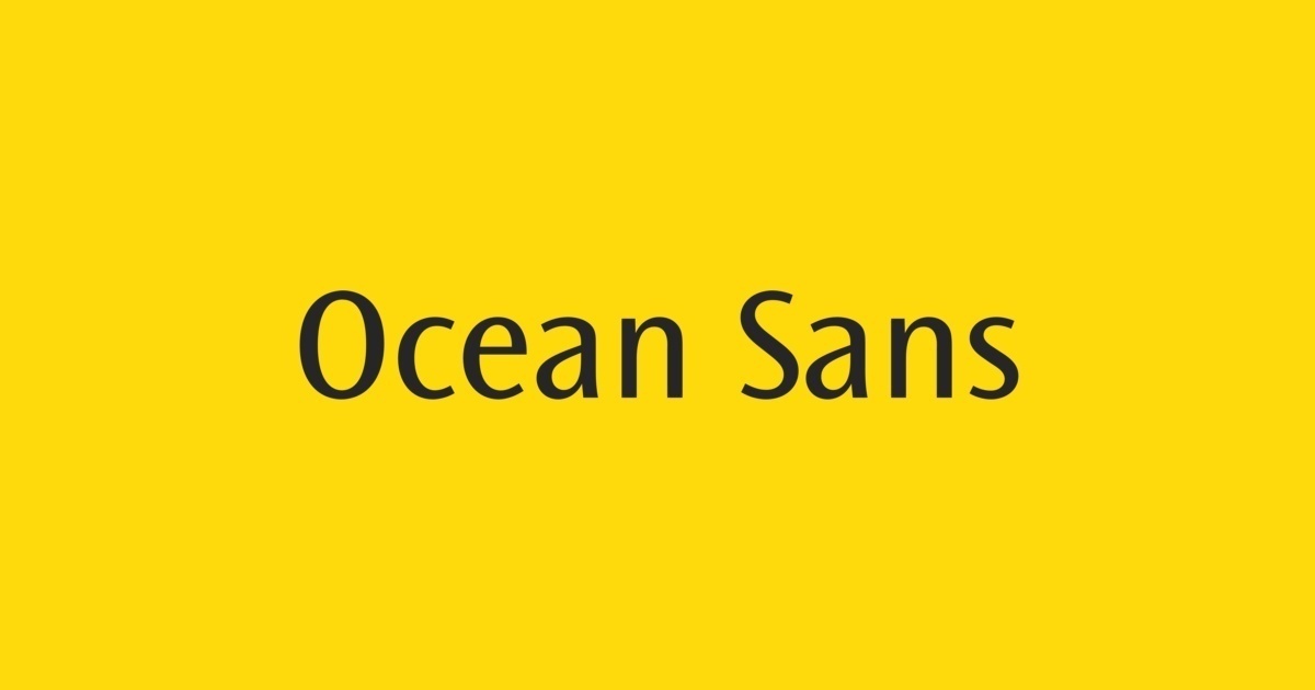 Ejemplo de fuente Ocean Sans