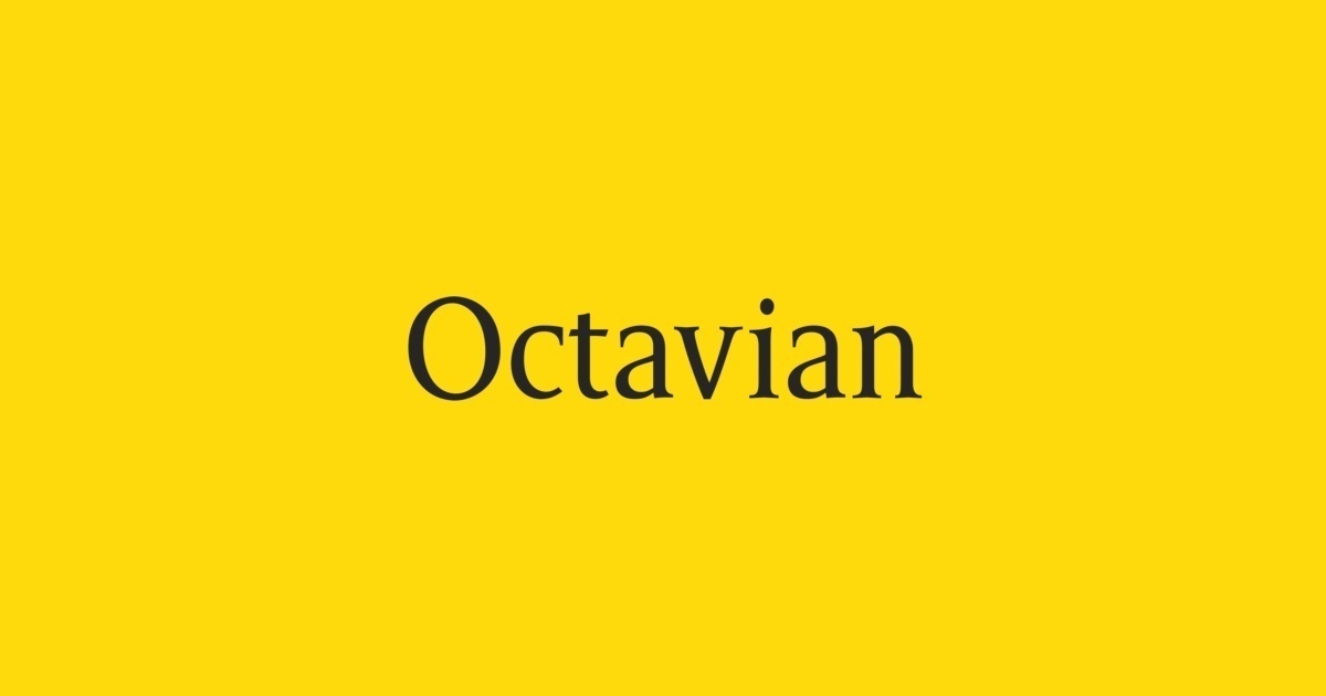 Ejemplo de fuente Octavian Italic
