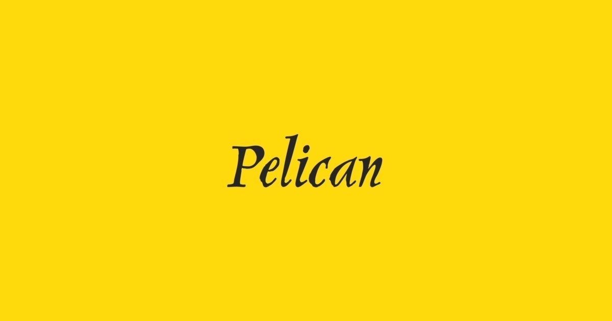 Ejemplo de fuente Pelican Regular