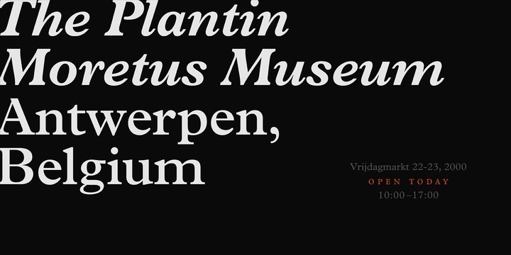 Ejemplo de fuente Plantin Italic