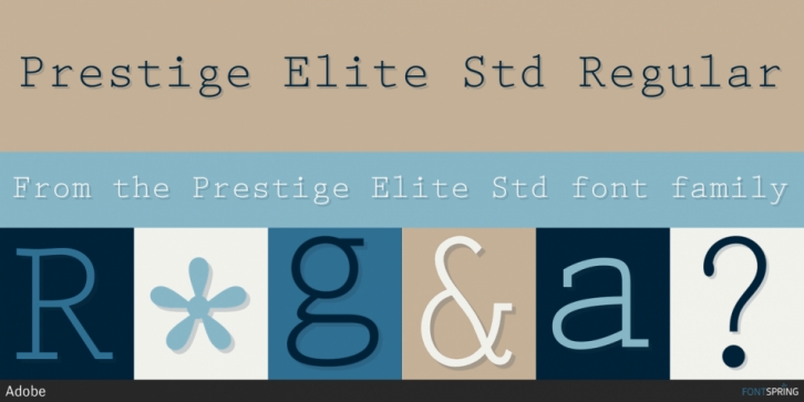 Ejemplo de fuente Prestige Elite Regular