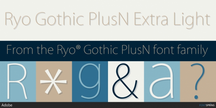 Ejemplo de fuente Ryo Gothic PlusN Heavy