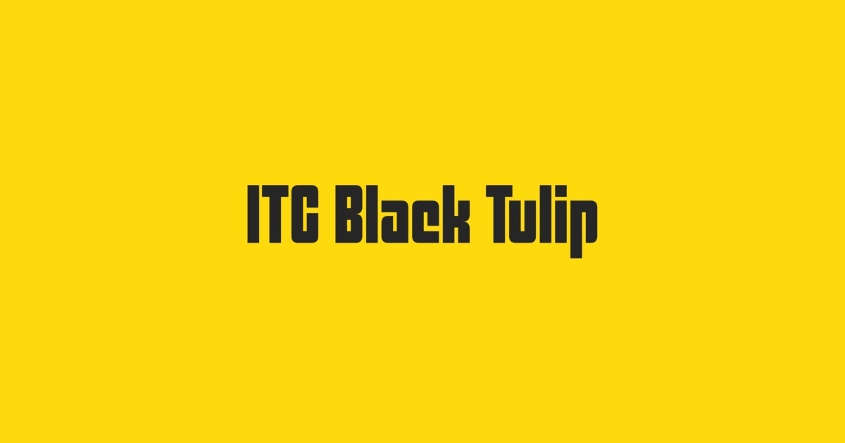 Ejemplo de fuente ITC Black Tulip Regular