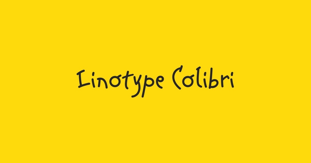 Ejemplo de fuente Linotype Colibri
