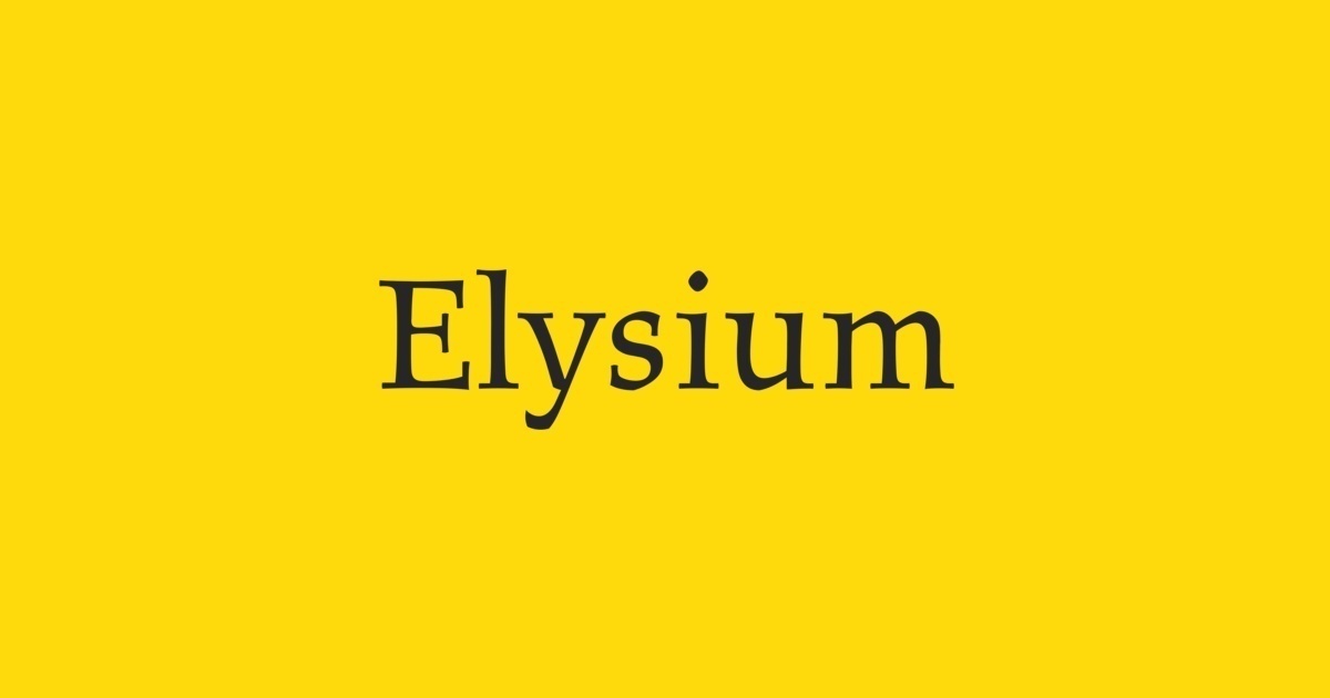 Ejemplo de fuente Elysium Medium
